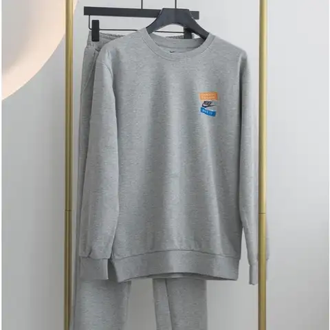 나이키 후면 빅로고 맨투맨 상하의 셋 (그레이/블랙)