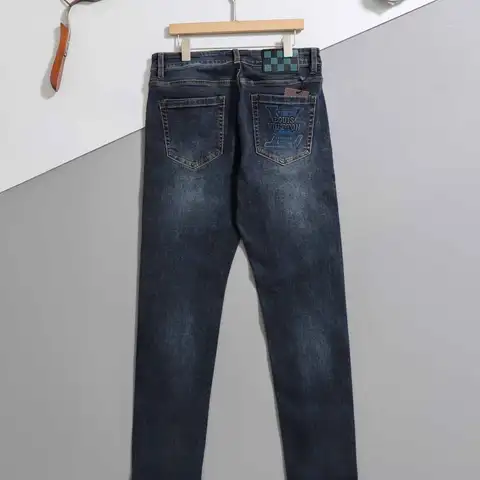 루이비통 LV 로고 프린팅 데님 팬츠