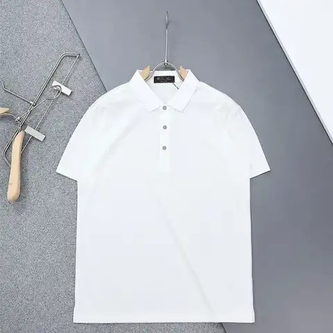 로로피아나 베이직 이니셜로고 카라 반팔
