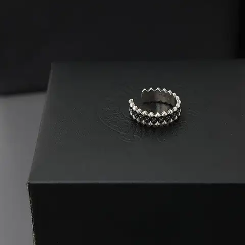 크롬하츠 CH 더블 피라미드 플러스 링 반지