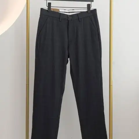 버버리 남성 체크 일자핏 슬랙스