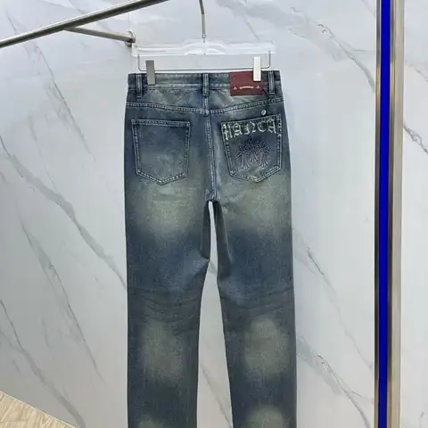 크롬하츠 십자 엠보 데님 팬츠