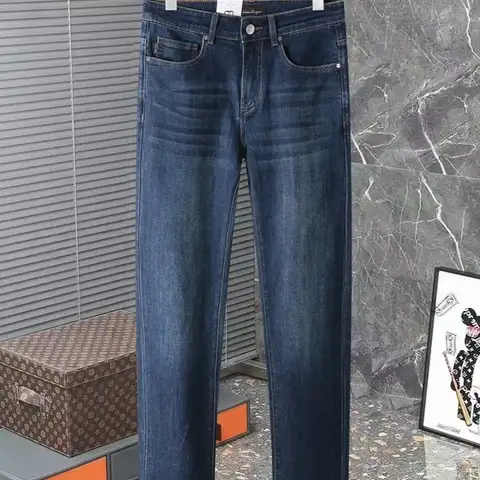 페레가모 로고 패치 워싱스판 데님진