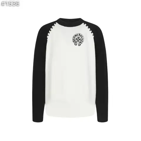 크롬하츠 홀스슈 배색 나그랑 니트 스웨터
