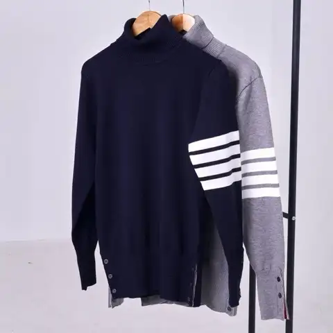 톰브라운 울니트 목 폴라