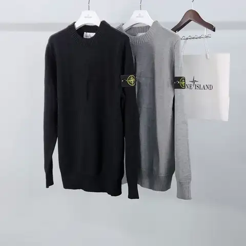 스톤아일랜드 와펜패치 컴퍼스로고 스웨터