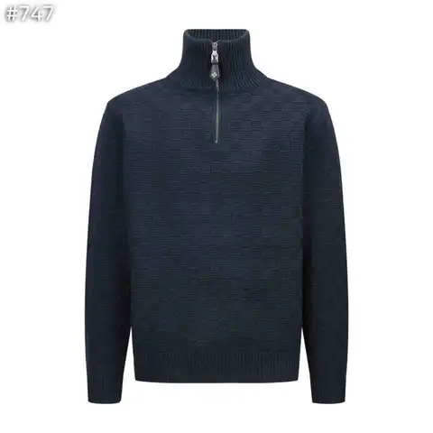 루이비통 캐시미어 울 블렌드 하프 집업 풀오버