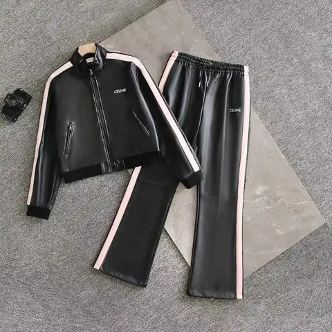 셀린느 트랙 수트 레더 트레이닝 셋트