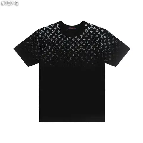 루이비통 그라디언트 코튼 티셔츠 블랙