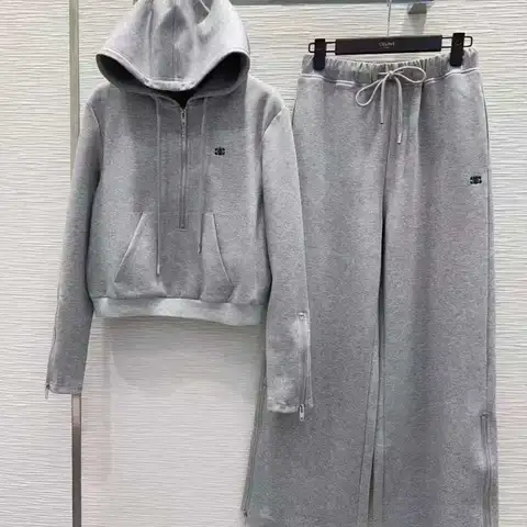 셀린느 26ss 로고포인트 와이드 후드트레이닝 셋트