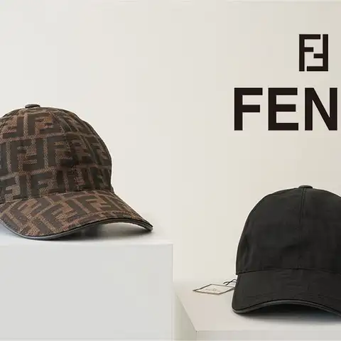 펜디 수입 FF로고 자가드 볼캡