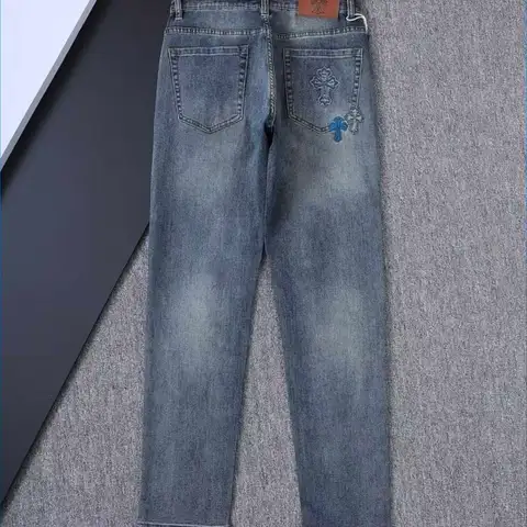 크롬하츠 수입 멀티 크로스 워싱 데님 팬츠