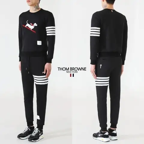 톰브라운 도그 4바 사선 맨투맨& 조거 SET