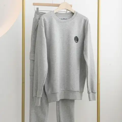 라이프워크 라운드 넥 트레이닝 셋업 (그레이/블랙)