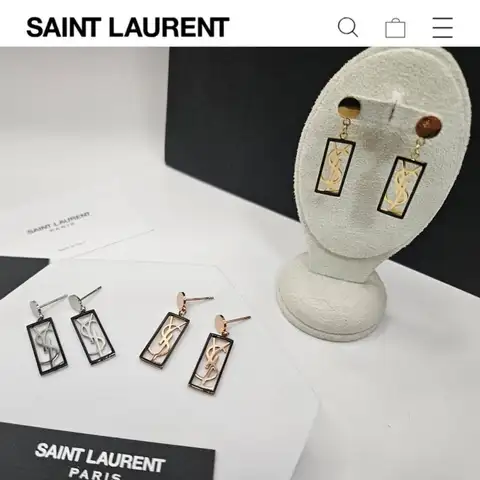 입생로랑 ysl 로고 팬던트 귀걸이