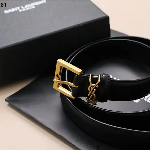 입생로랑 YSL 로고 레더 벨트