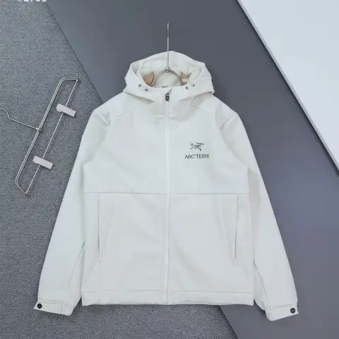 아크테릭스 아크워드 기모 후드 자켓 (화이트/블랙)