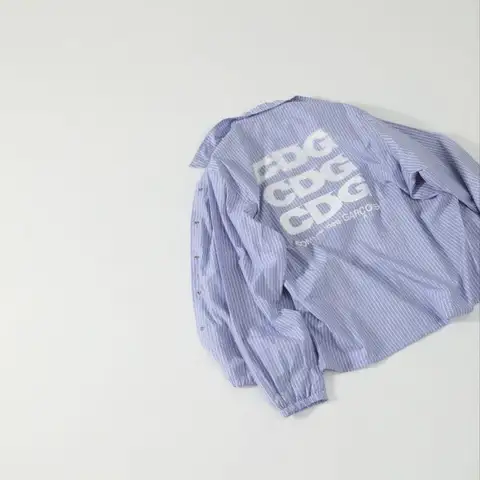 꼼데가르송 스트라이프 코치 자켓