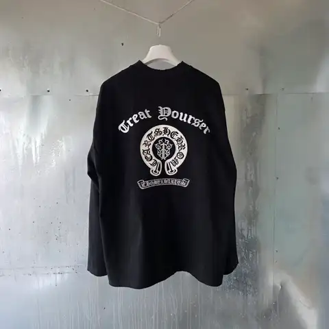 크롬하츠 플래그 대거 오버 롱슬리브 티셔츠 (블랙/그레이)
