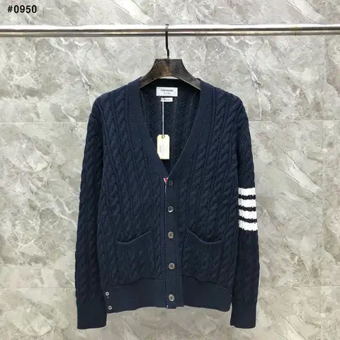 톰브라운 케이블 가디건 (네이비/그레이)