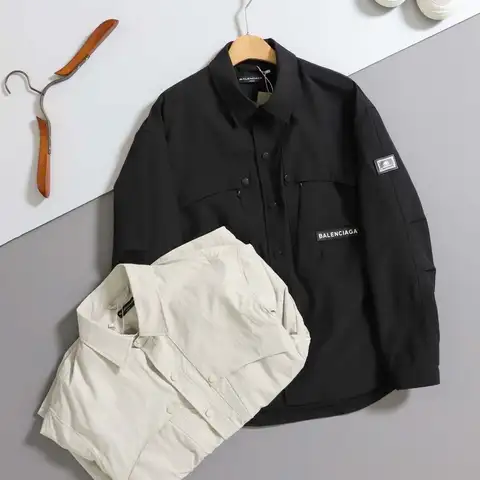 발렌시아가 스냅 버튼 셔켓