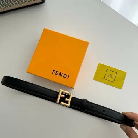 펜디 FF 리버시블 레더 여성 벨트
