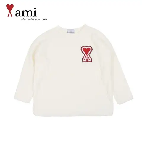 아미 26SS 레드 하트 오버 니트