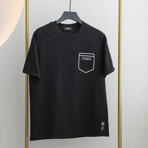 펜디 수입고급 화이트 라인 포켓 티셔츠