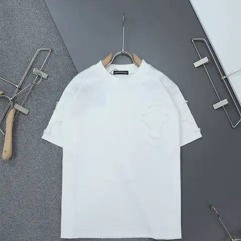 크롬하츠 멀티 크로스 엠보패치 라운드 티셔츠