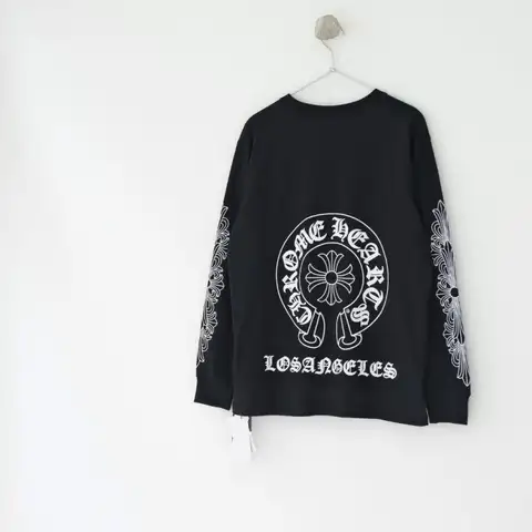 크롬하츠 포켓 홀스슈 LA 롱슬리브 (블랙/화이트)