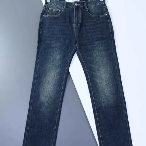 몽클레어 블랙 로고 데님 팬츠
